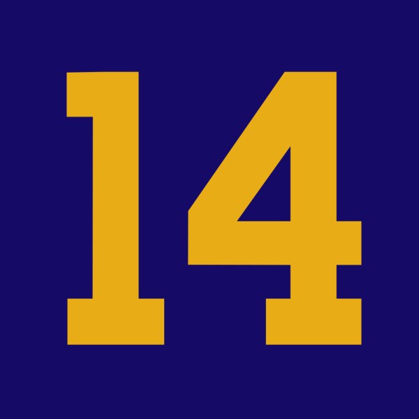 Number 14 - Free Picture of the Number Fourteen - What Is 14 Out Of 18 As A Grade