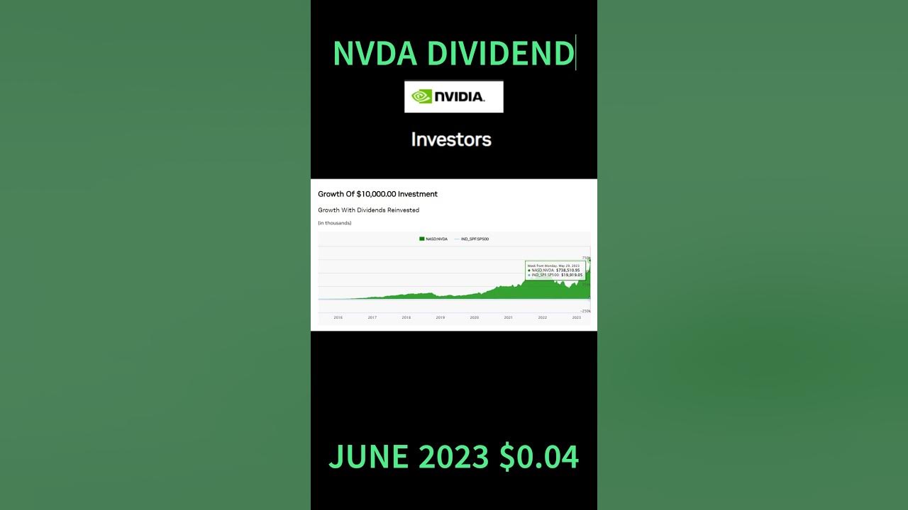 NVIDIA DIVIDEND JUNE 2023 NVDA #AI - YouTube - How Often Does Nvdy Pay Dividends