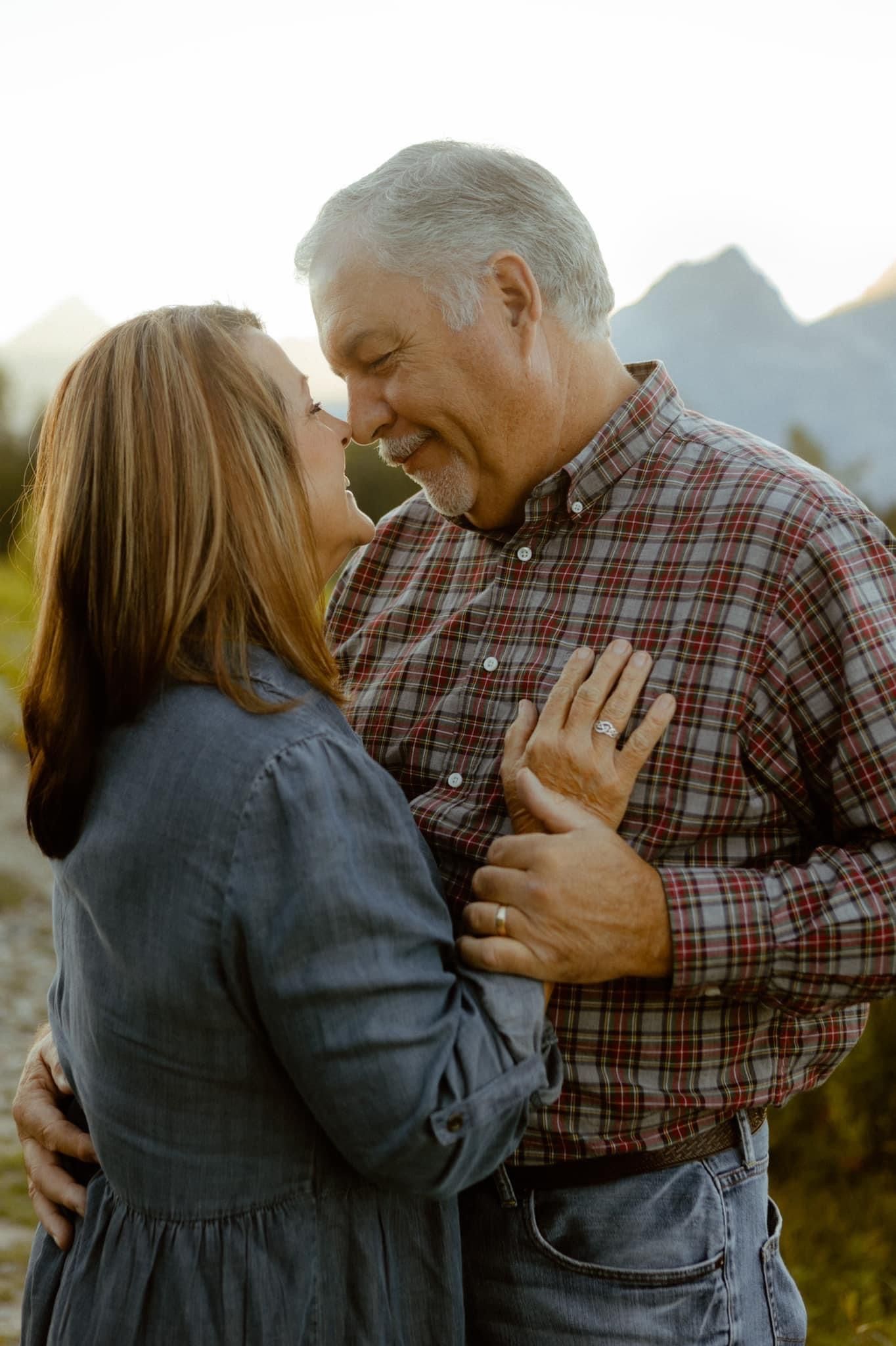 Older Couple Photoshoot with Stunning Mountain Backdrop - Older Men Dating Younger Women Dating Sites