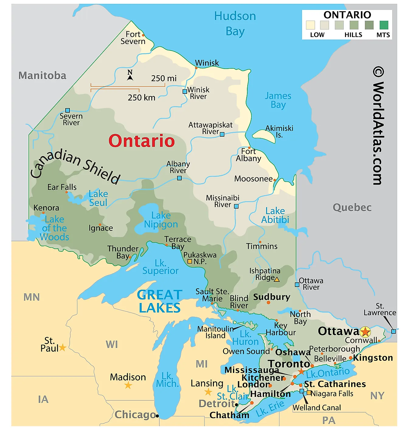 Ontario Maps & Facts - World Atlas - Ontario Cronos Class Action Lawsuit Update