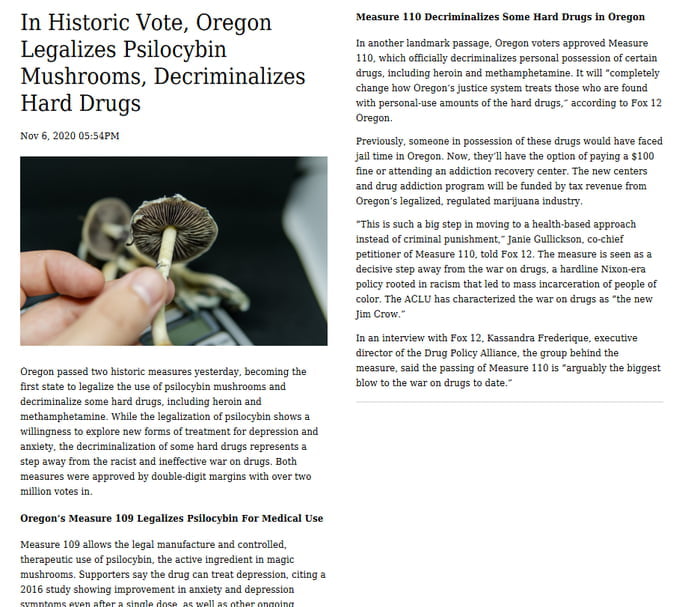 Several Oregon Cities Ban Psilocybin Despite Prior Statewide Legalization