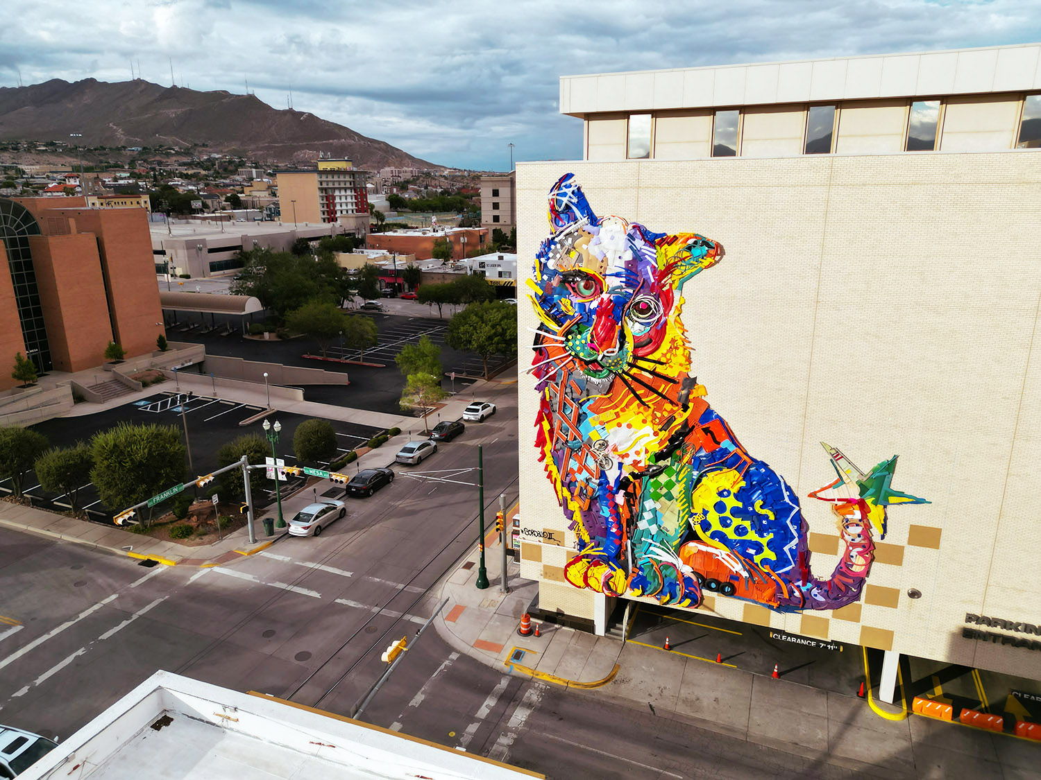 Organized by El Paso Students, Texas' First Bordalo II Mural Made of - Paso Robles Inn Paso Robles Ca