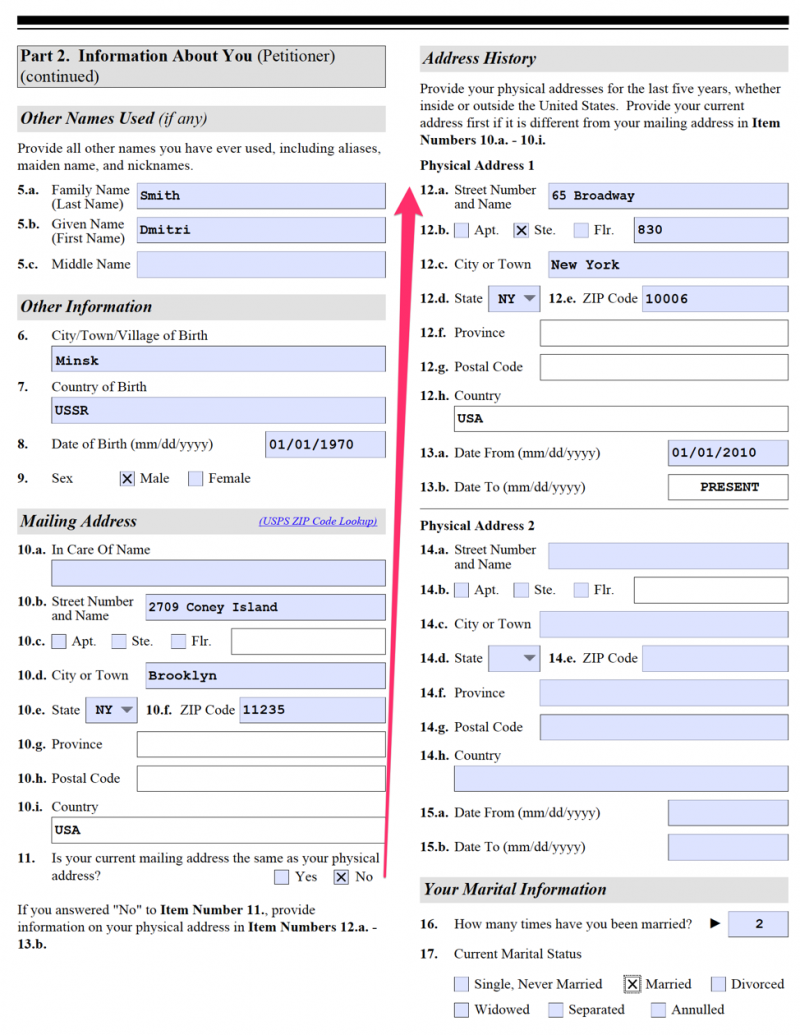 - Page 2 of 8 How to Fill Form I-130 and I-130A - Complete Step by Step - 130 Out Of 150 As A Percentage
