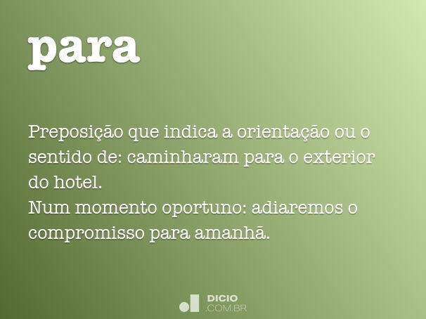 Para - Dicio, Dicionário Online de Português - Para Que Sirve El Bloom Greens And Superfoods