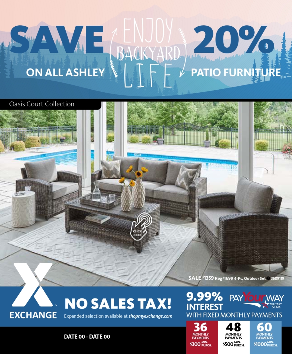 Patio2024 - Army Airforce Exchange & Ashley Furniture Landing Pages - Does Ashley Furniture Have A Military Discount