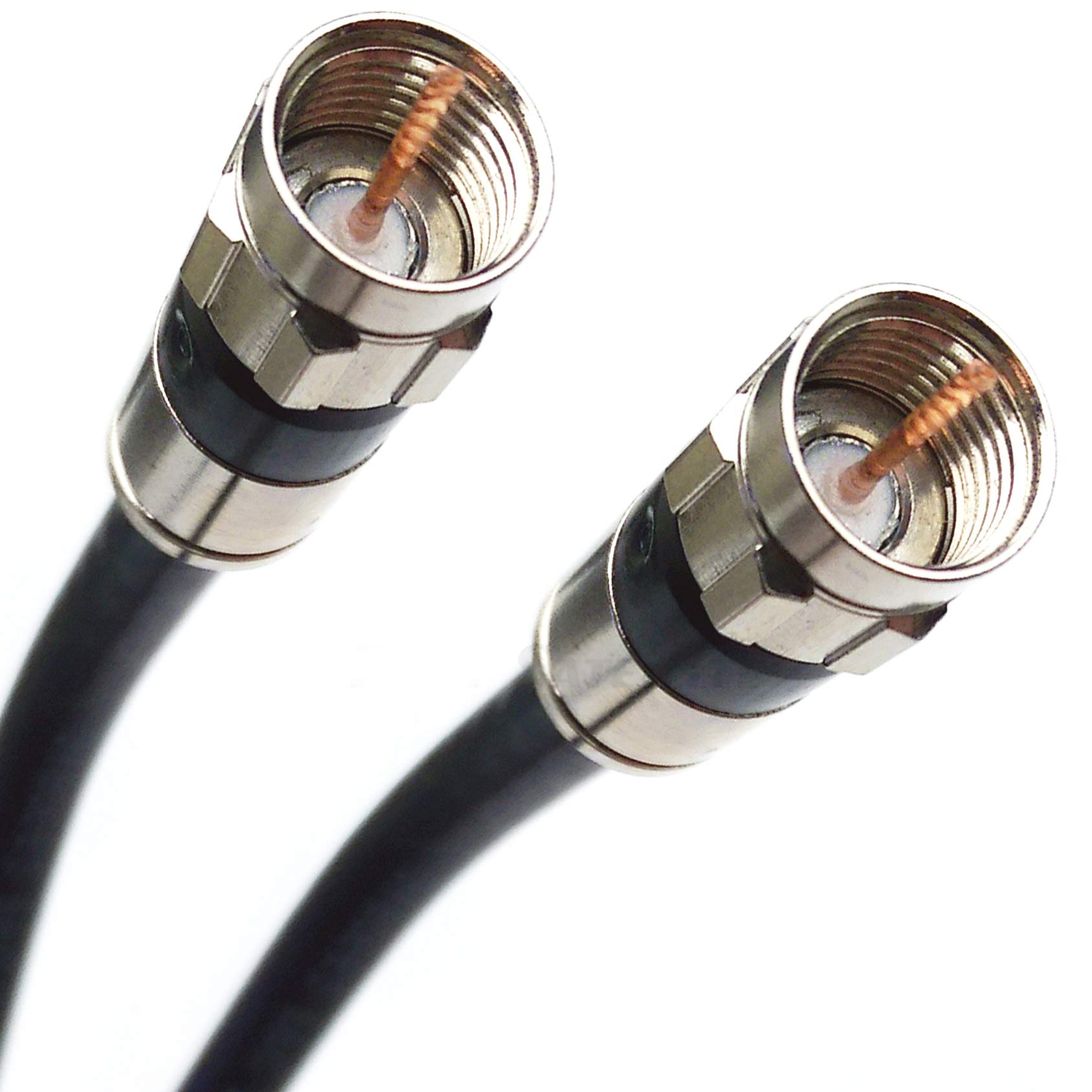 PHAT SATELLITE 100ft Black TRI-Shield Indoor Outdoor RG-6 Coaxial Cable - How To Coax A Cat Out Of Hiding