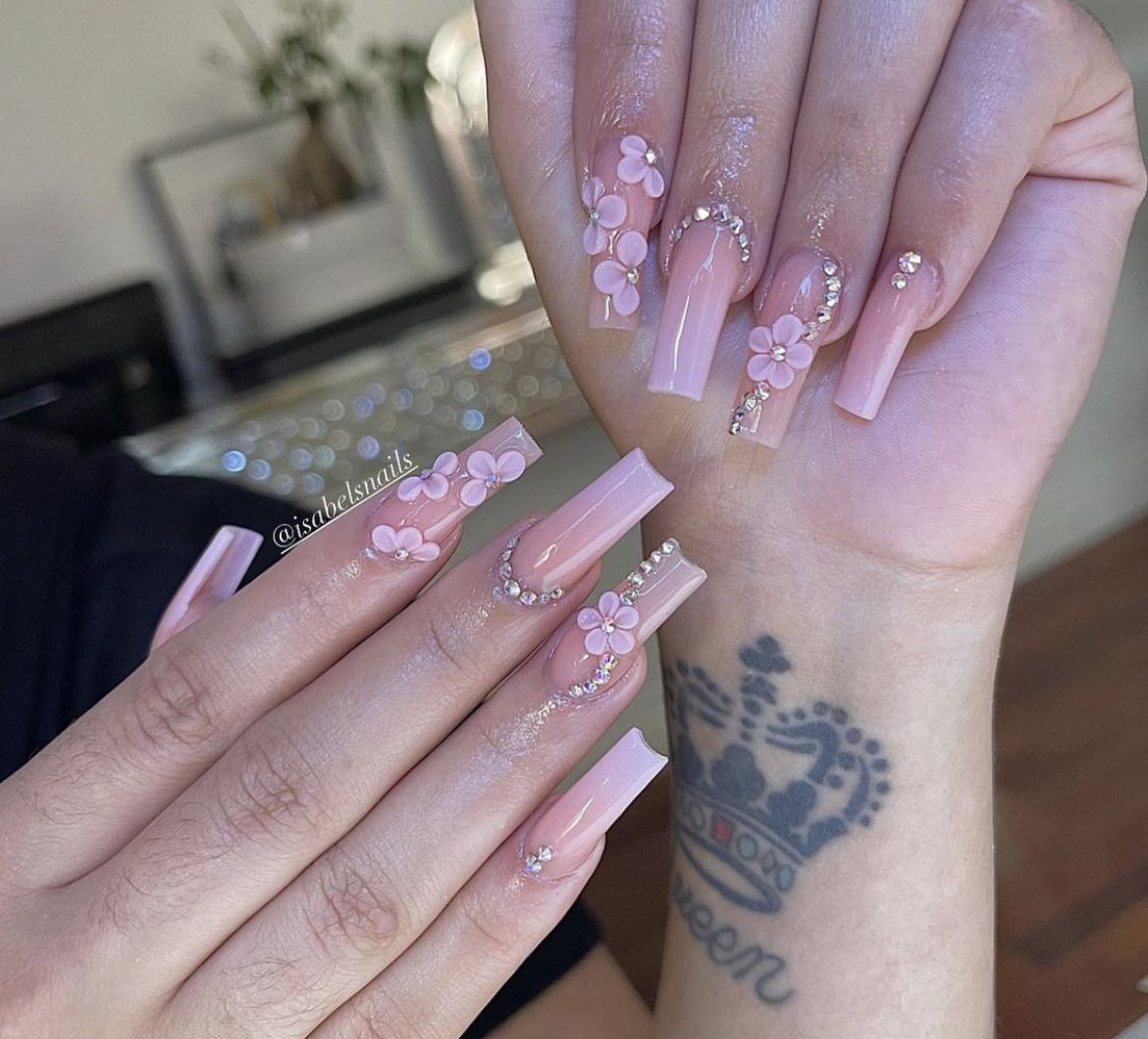 Pin by 𝓙𝓸𝓻𝓭𝓲 on nails. | Long acrylic nails, Acrylic nails coffin pink - How To Function With Long Nails