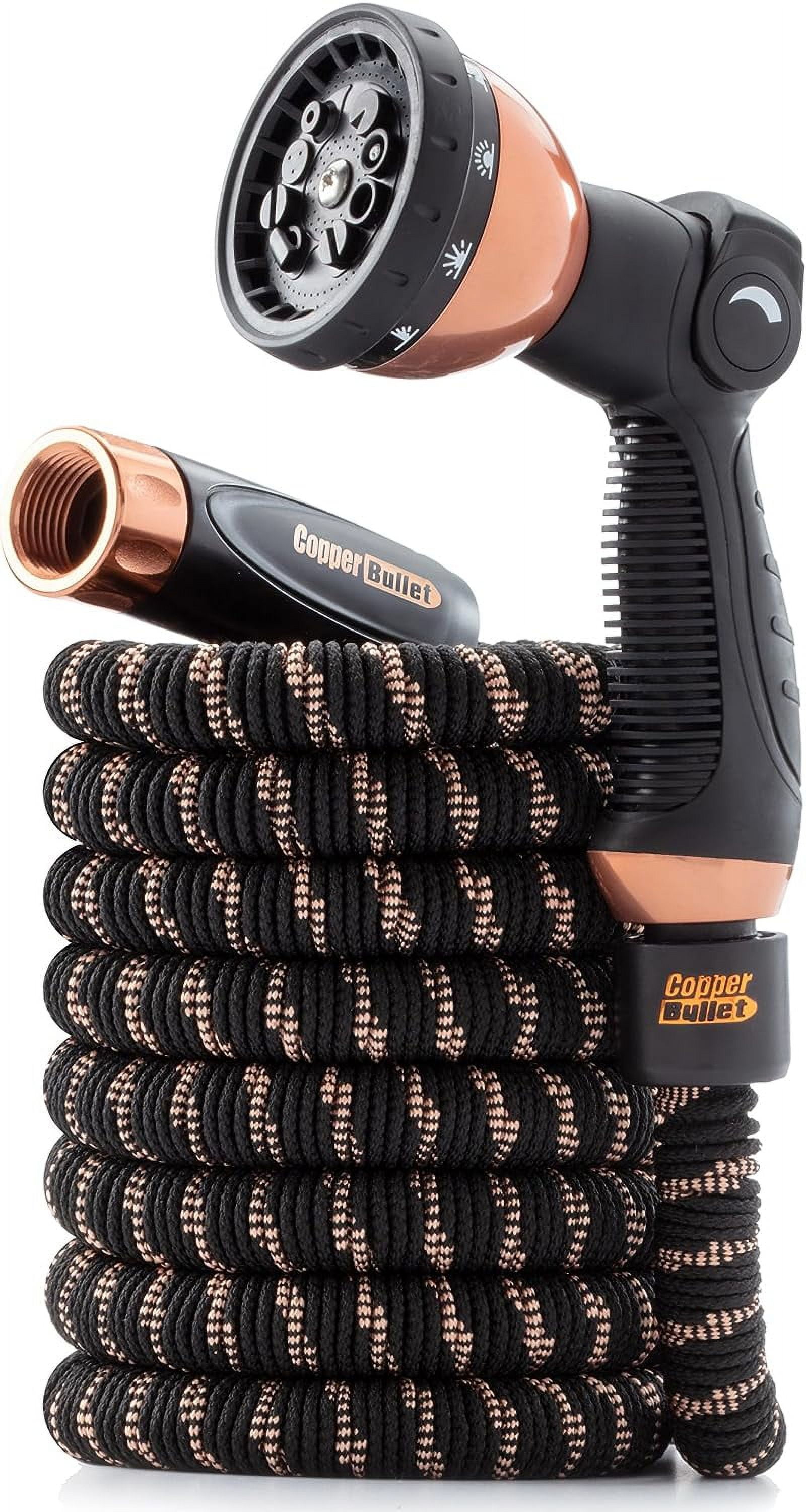Pocket Hose Copper Bullet 50ft Expandable Hose with Thumb Spray Nozzle - Copper Water Hose As Seen On Tv