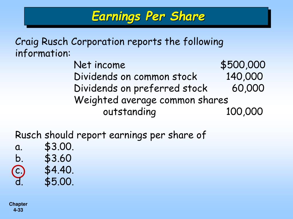 PPT - Chapter 4 Income Statement PowerPoint Presentation, free download - Earnings Per Share Is Disclosed At The Bottom Of The