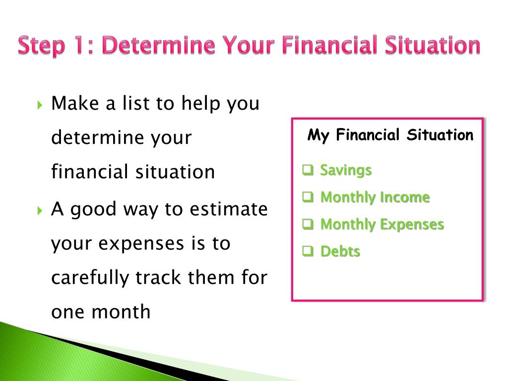 PPT - Managing Personal Finances PowerPoint Presentation, free download - Determining Your Current Financial Situation Involves Which Of The Following