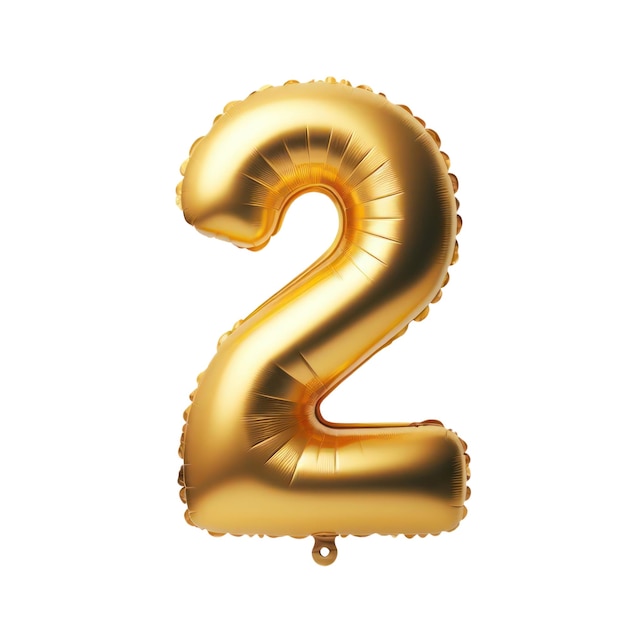 Premium AI Image | Two number 2 font golden balloon isolated on white - Two Up Casino No Deposit Bonus