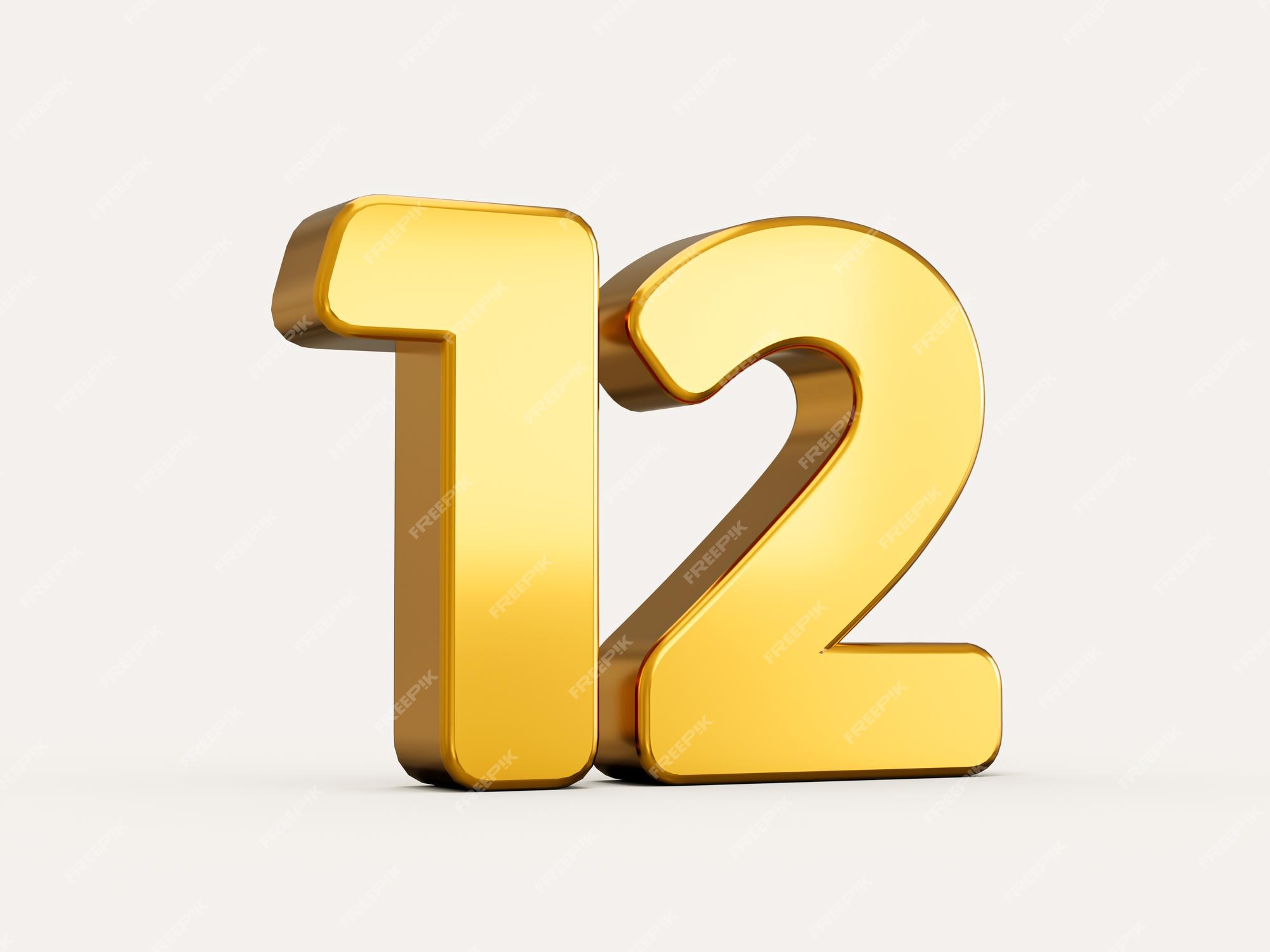 Premium Photo | 3d illustration of golden number 12 or twelve isolated - 12 Week Metabolic Meal Plan Pdf
