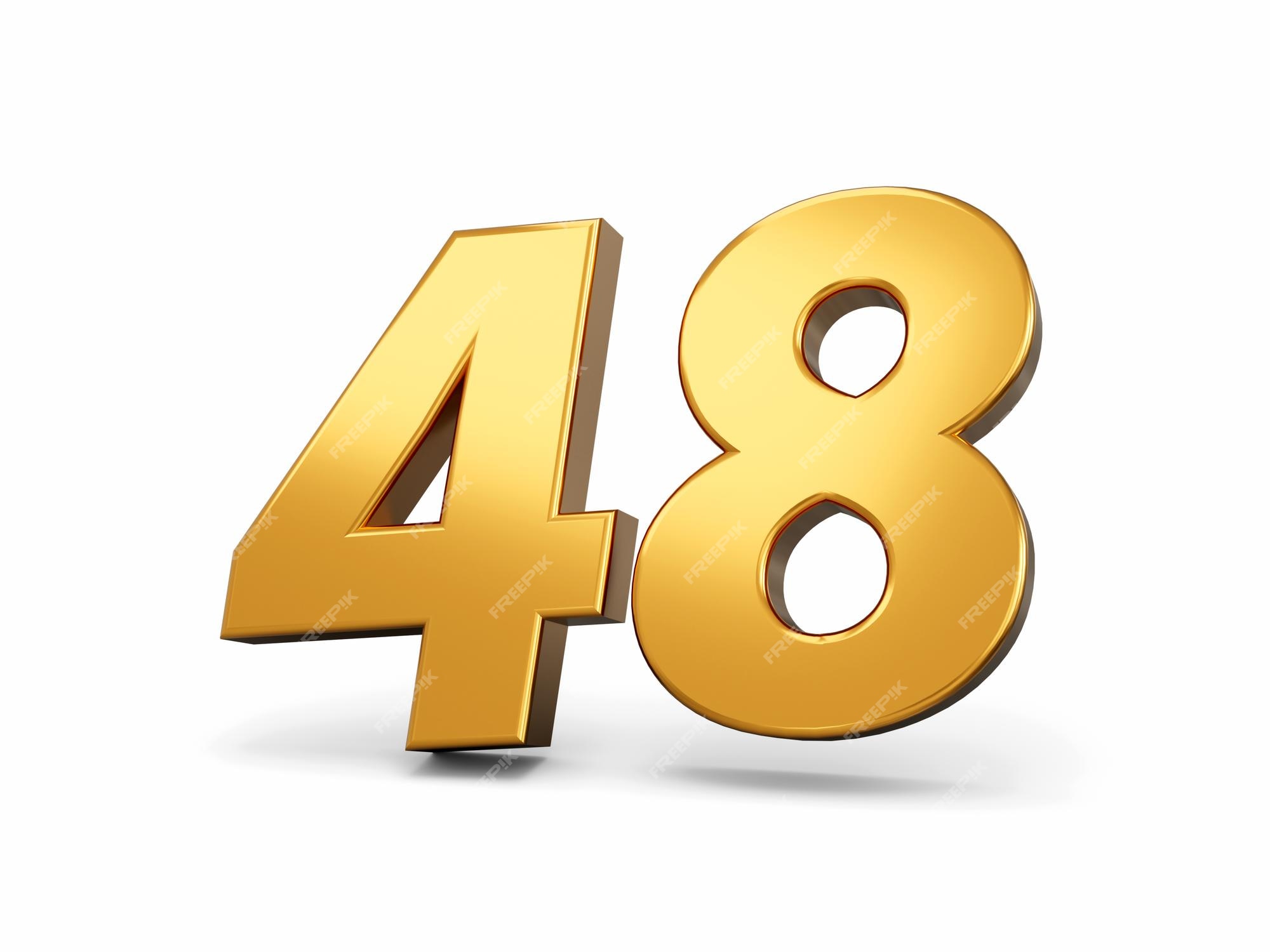 Premium Photo | Gold number 48 forty eight isolated white background - 48 Crypto Exchanges Approved In The Philippines