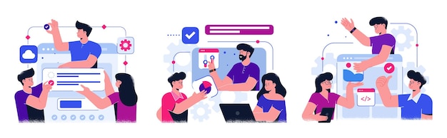 Premium Vector | Collection of teamwork illustrations - Consumer Reports Best Weight Loss Product For Women