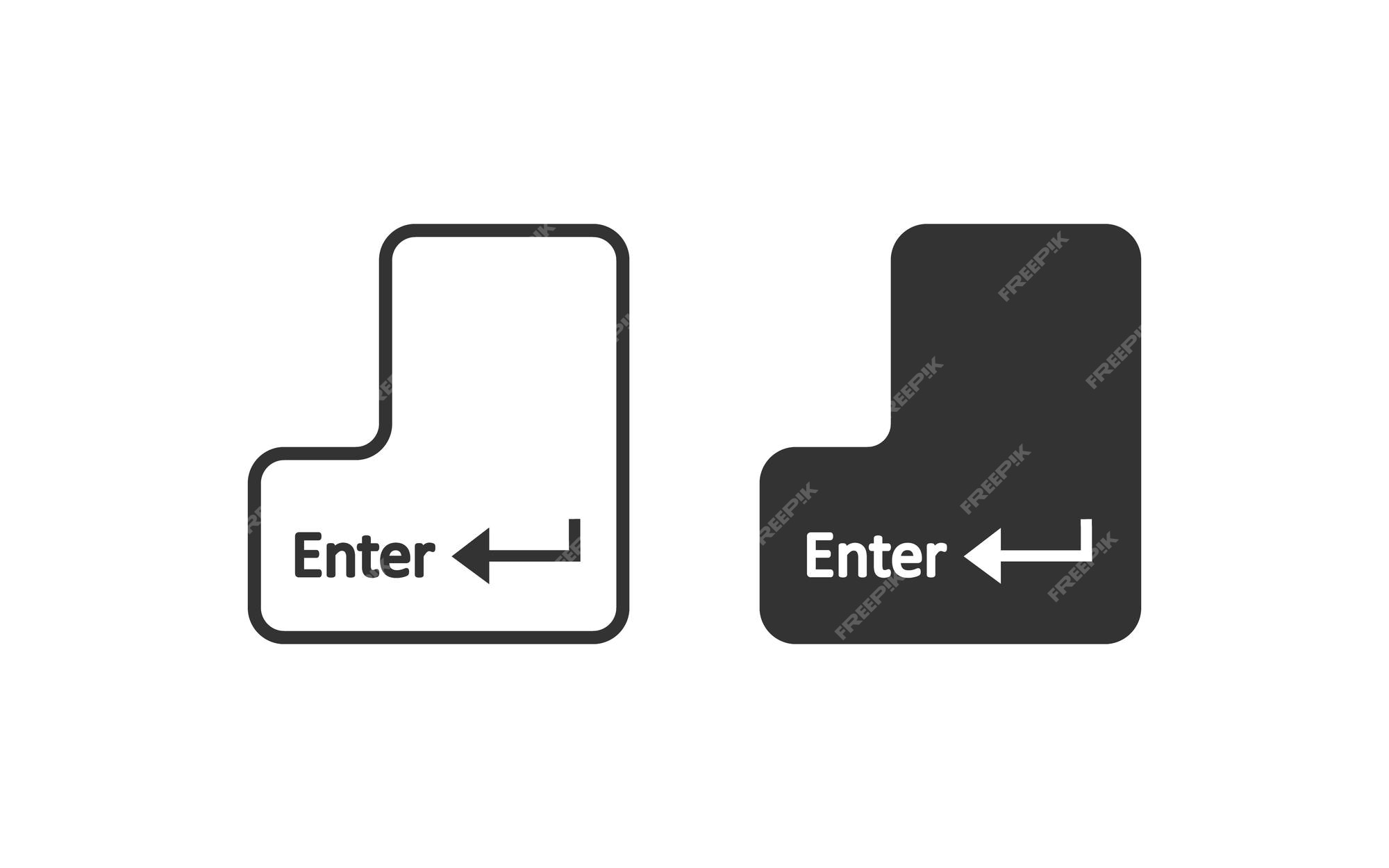 Premium Vector | Enter button icon Computer keyboard button - How To Enter A Formula Without Using A Function