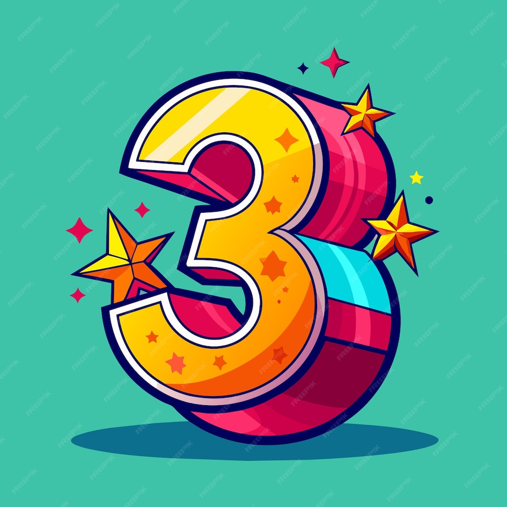Premium Vector | Three number or number 3 3d - 3 Minute Shower Hack For Toenail Fungus Reviews