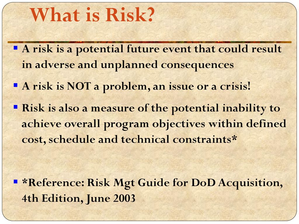 Presented By: Daniel J. Brown, CQA - ppt download - When Referring To Risk Which Statement Is Reasonable