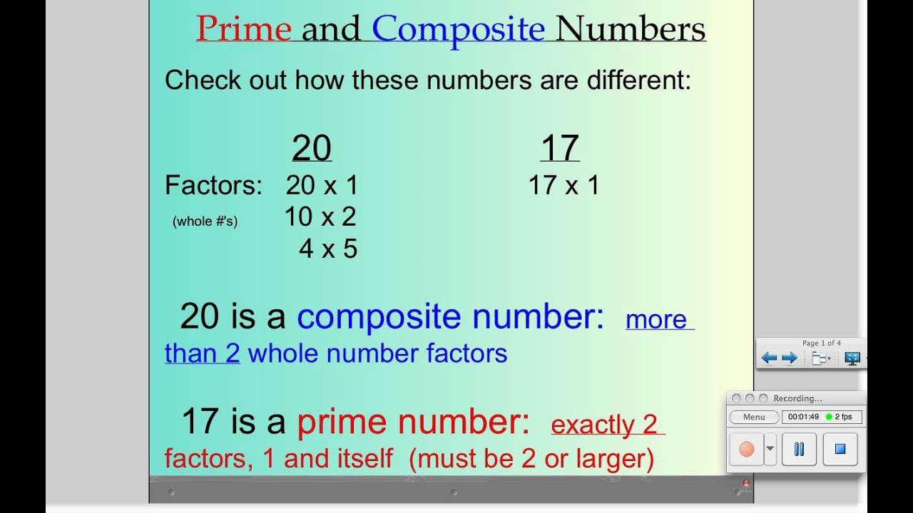 Prime and Composite Numbers - YouTube - Is 78 A Prime Or Composite Number