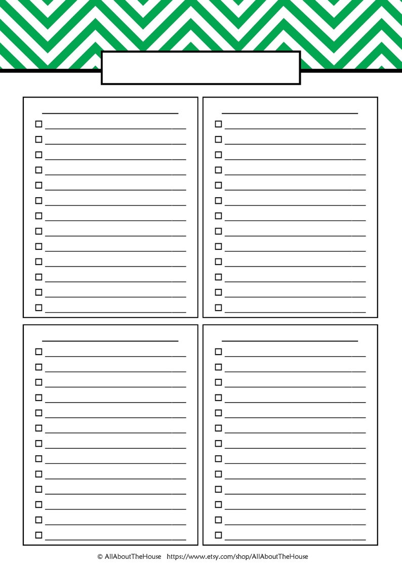 Printable Blank List Simple List Template Planner Insert - Etsy - List Of Questions To Ask Pendulum