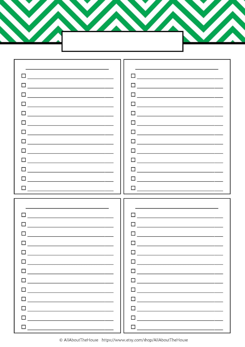 Printable Blank List Simple List Template Planner Insert - Etsy - List Of Fda Approved Vape Juice