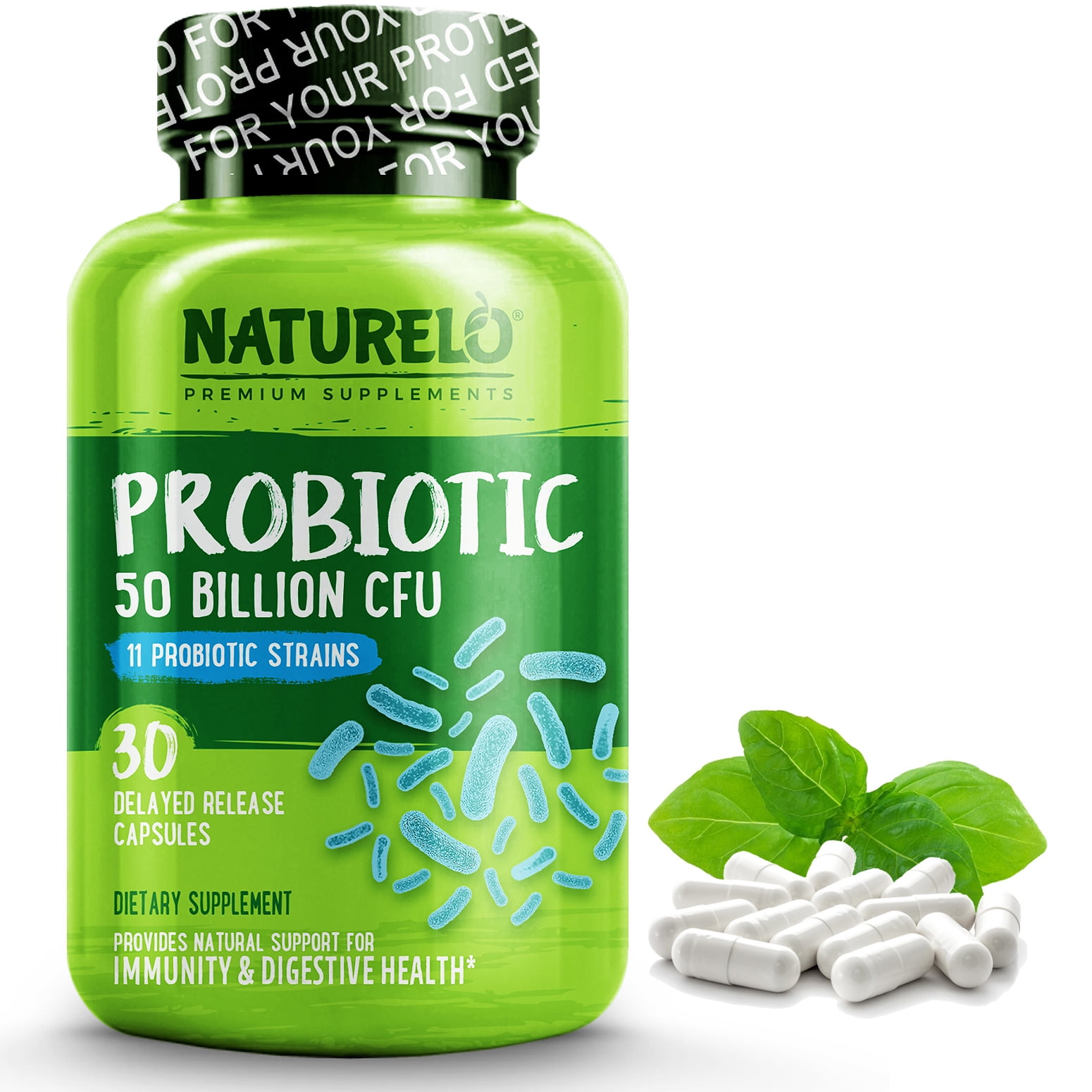 Probiotic Supplement - Ultra Strength Probiotics - 50 Billion CFU - 11 - Probiotics With Lactobacillus Bifidobacterium And Saccharomyces Boulardii