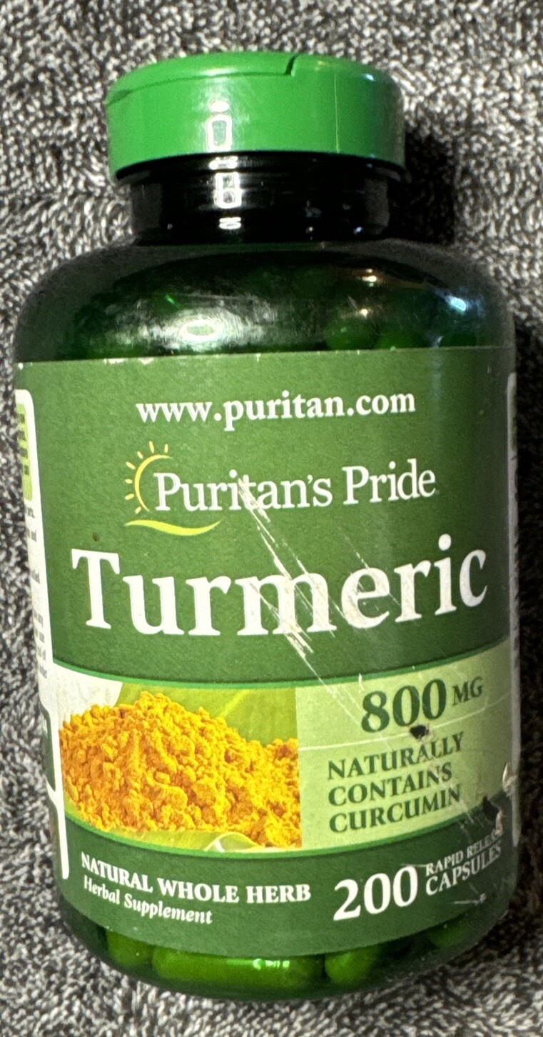 Puritan's Pride Turmeric 800 mg Antioxidant Curcumin 200 Capsules exp - Puritan's Pride Turmeric 800 Mg-200 Capsules