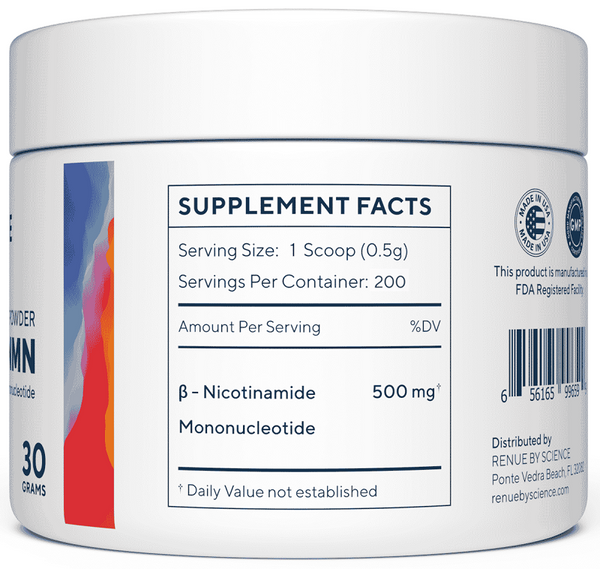 RENUE BY SCIENCE Pure NMN Powder (100 Grams) | bodytonix Australia - Renue By Science Pure Nmn Powder