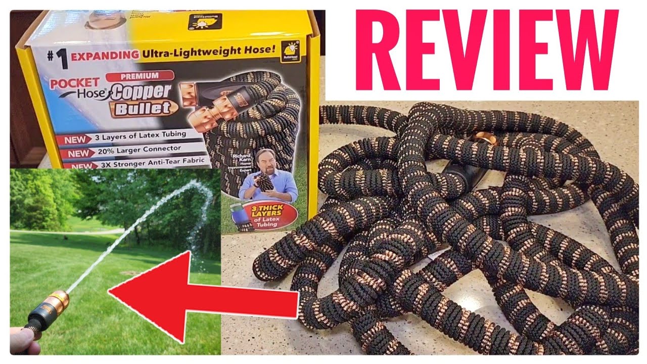 Review Pocket Hose Copper Bullet As Seen On TV Expanding Garden Hose - Pocket Hose Silver Bullet 25 Ft