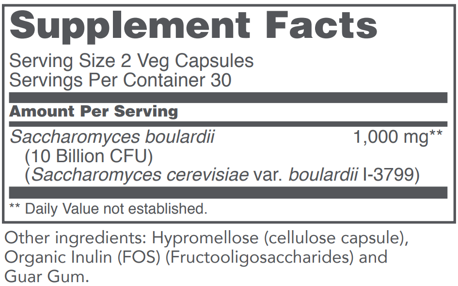 Saccharomyces Boulardii 10 Billion CFU per serving - Protocol for Life - How Much Saccharomyces Boulardii Should I Take