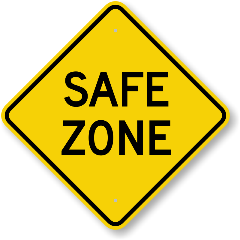 Safe Zone Sign, Diamond Shaped, SKU: K-0417 - Safe Weight Loss Pills While Breastfeeding