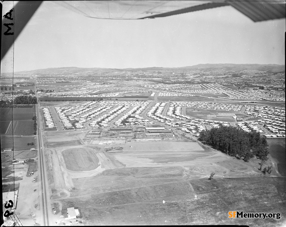 San Leandro Aerial - SF Memory - San Leandro Hospital San Leandro California