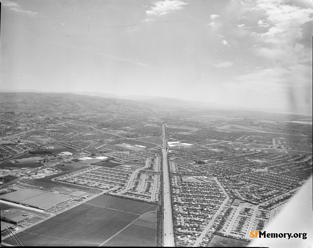San Leandro Aerial - SF Memory - San Leandro Hospital San Leandro California