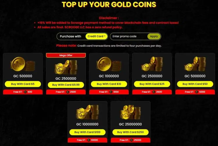 Scrooge Casino Review | 1M GC + 500 Tokens | September 2024 - Scrooge Casino Promo Code 2024 For Existing Users