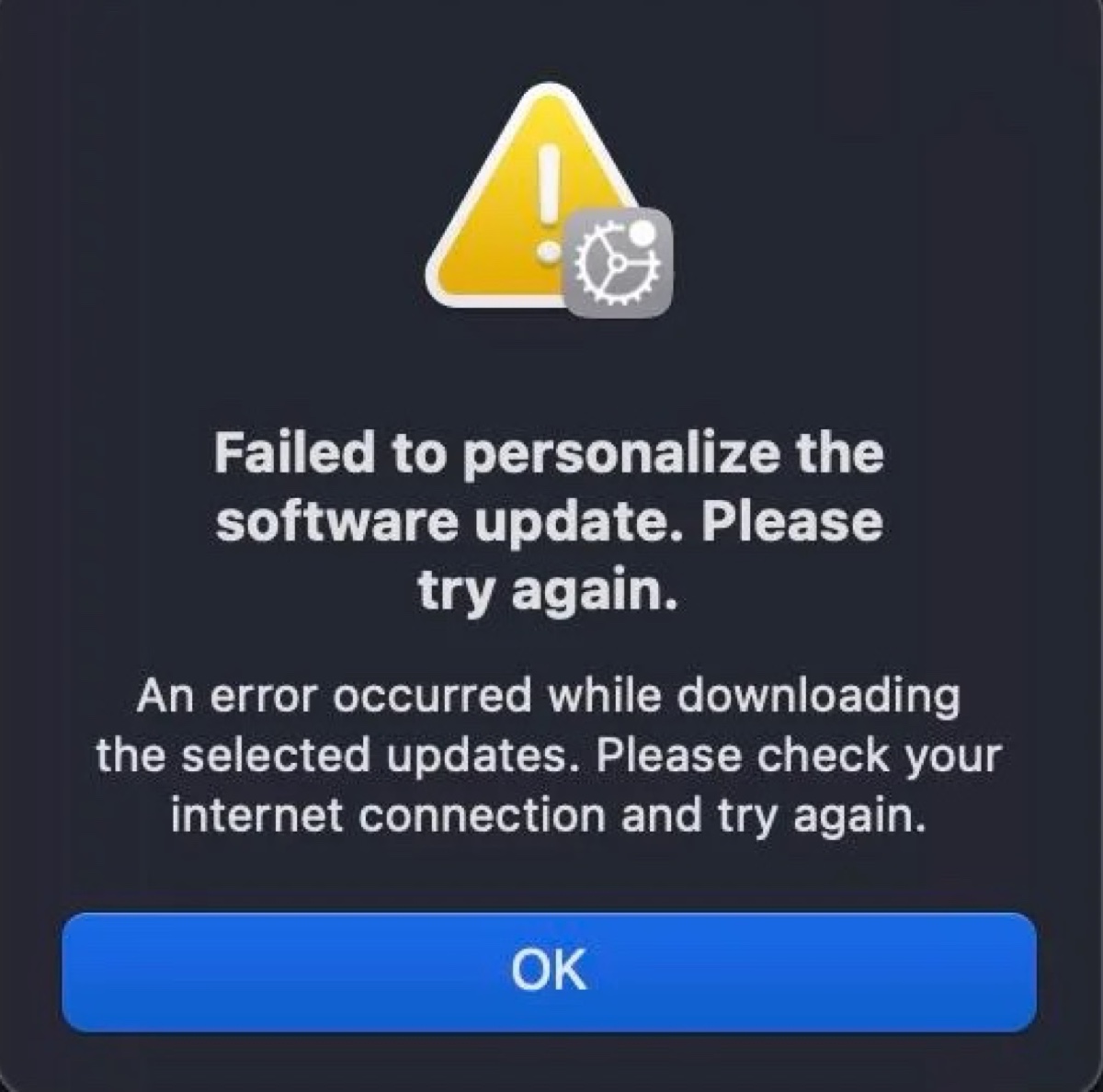 [Sequoia] 'An error occurred preparing the software update' - Failed To Personalize The Software Update.