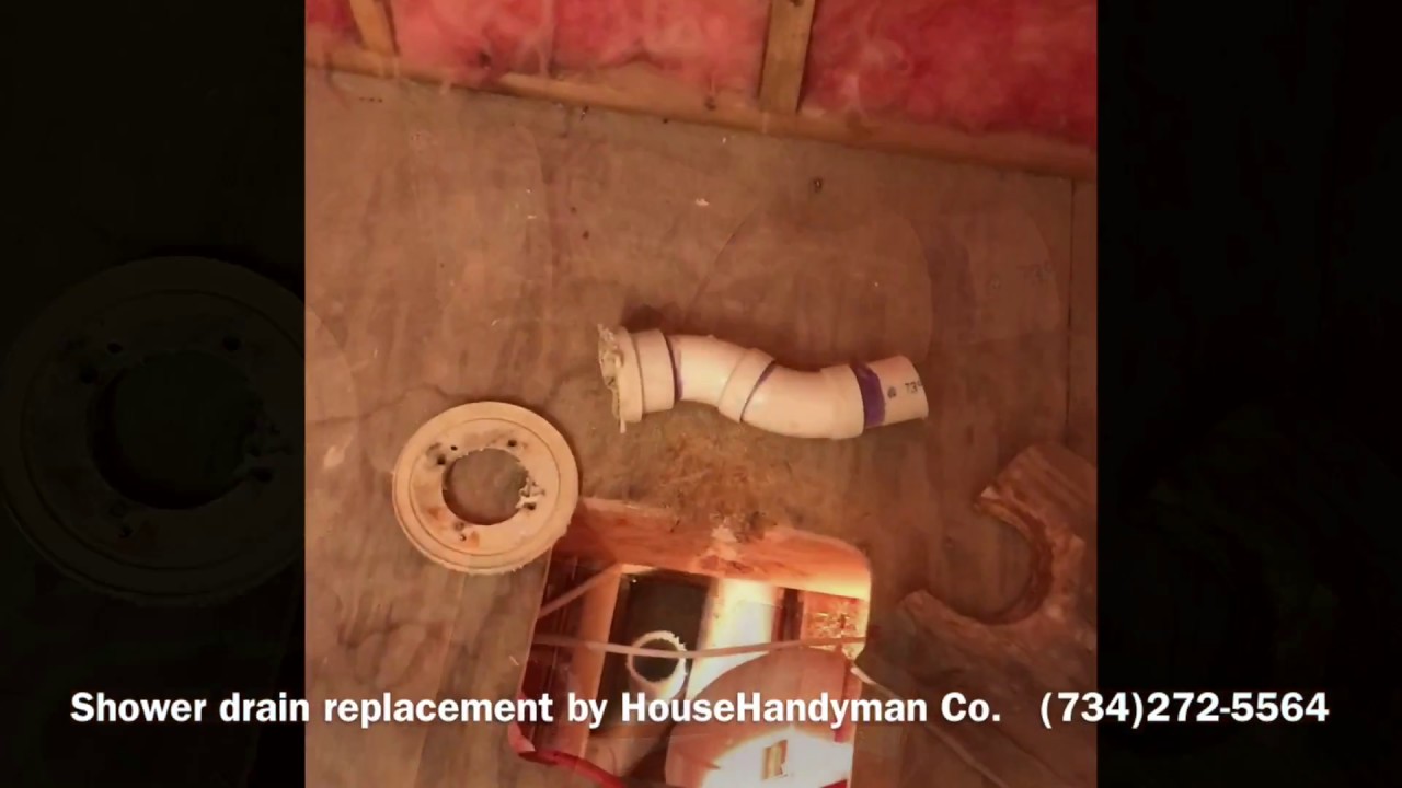 Shower drain replacement by HouseHandyman Co. - YouTube - Replace Shower Drain Without Access Below