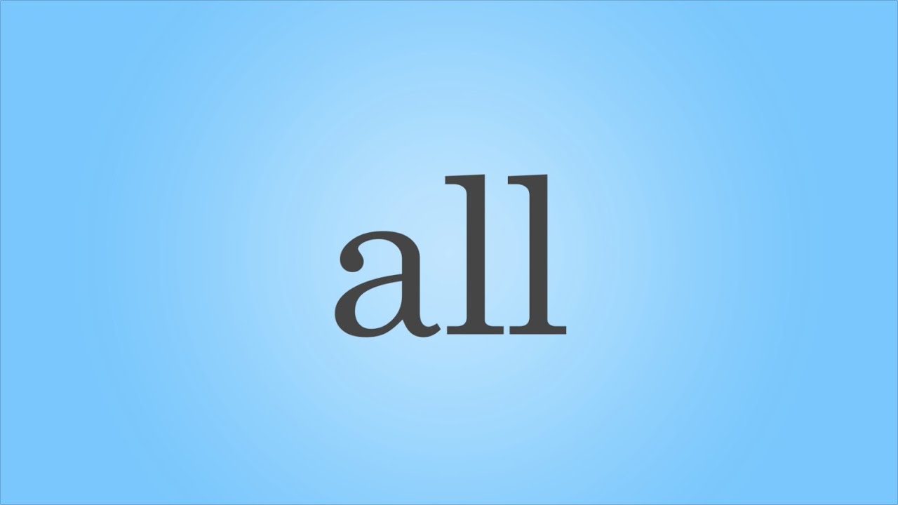 Sight Word Song (ALL) - YouTube - All Of The Following Are Equivalent Except