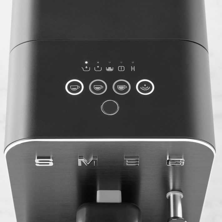 Smeg Medium Fully-Automatic Coffee Machine in Matte Black | Williams Sonoma - Smeg Medium Fully Automatic Coffee Machine