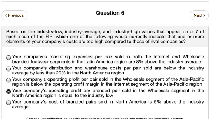 SOLVED: Based on the industry-low, industry-average, and industry-high - Based On The Industry Low Industry Average