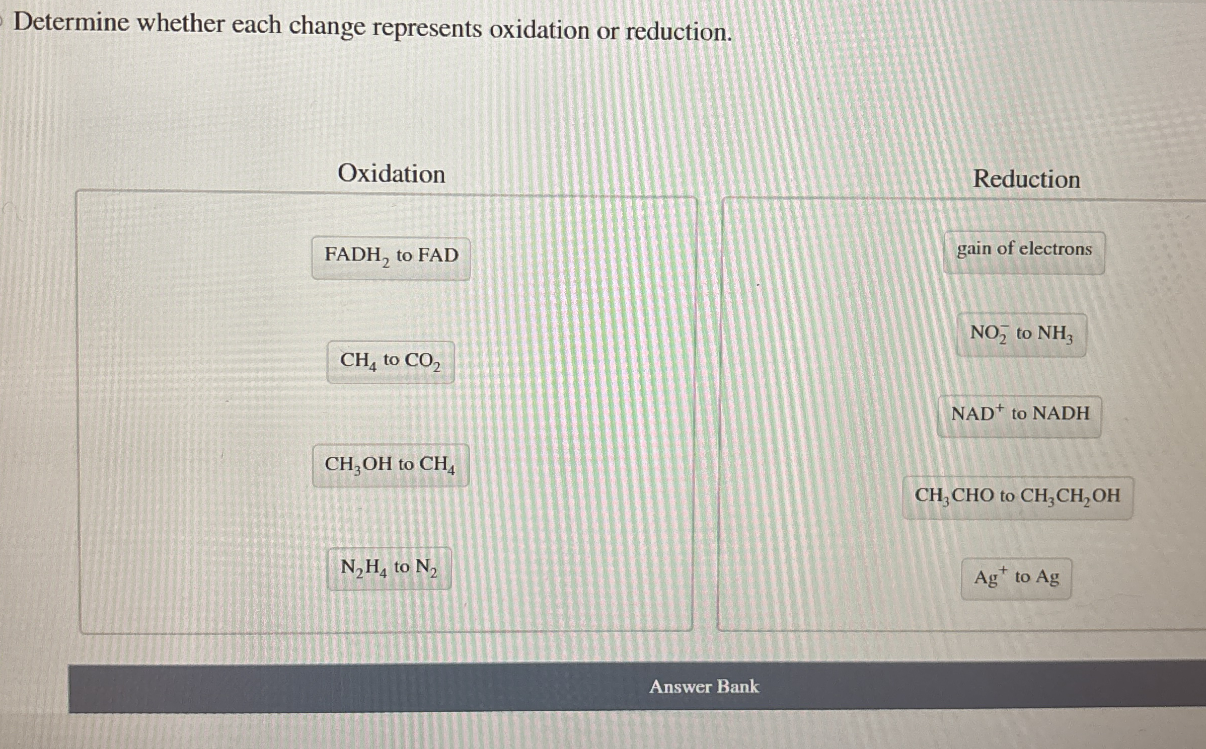 [Solved]: Determine whether each change represents oxidation - Determine Whether Each Change Represents Oxidation Or Reduction.