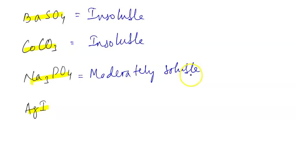 SOLVED: Determine whether each of the following compounds is soluble or - Determine Whether Each Of The Following Compounds Is Soluble