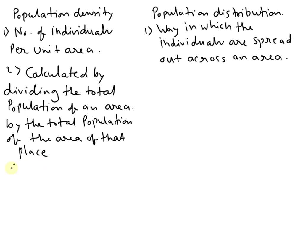 Differentiate Between Population Density And Population Distribution