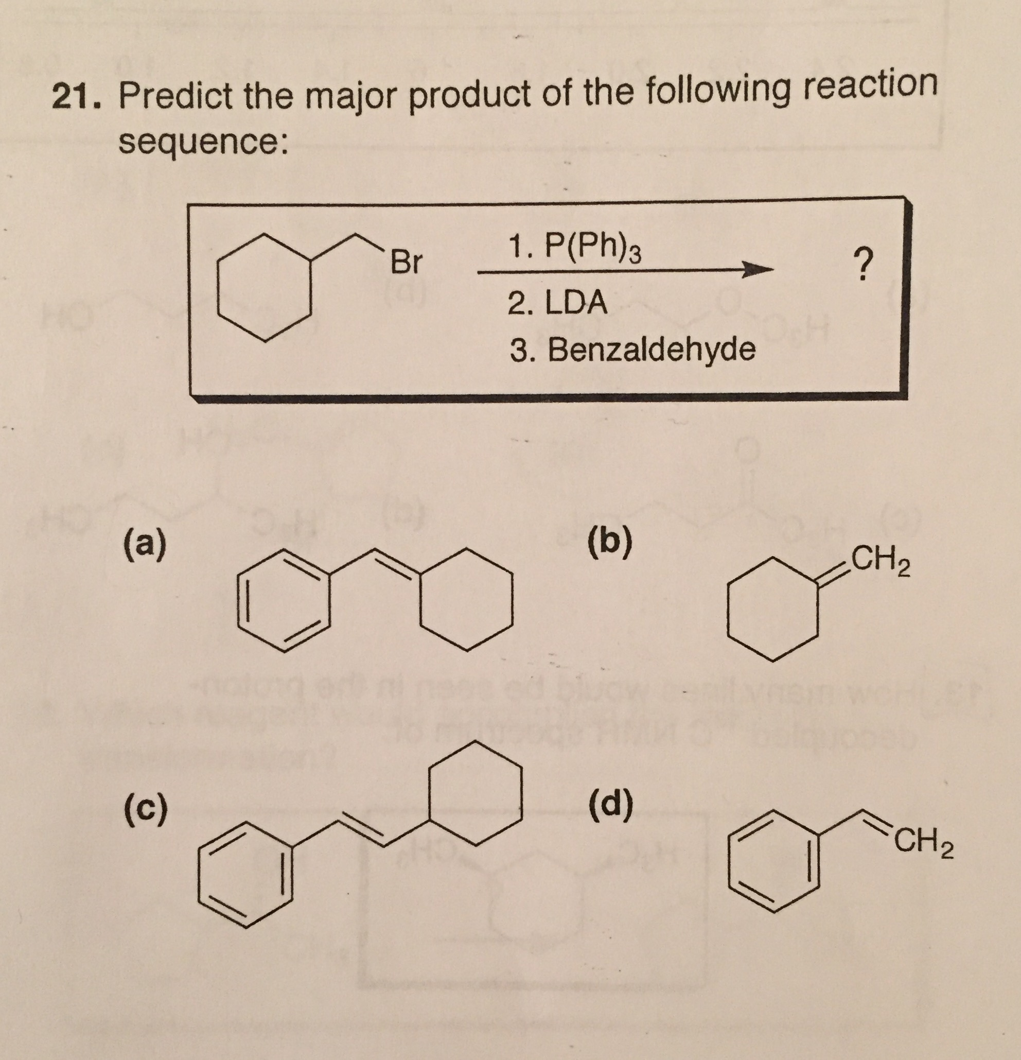 Predict The Products Of The Following Reaction