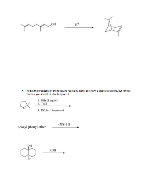 Solved Predict the product(s) of the following reactions. | Chegg.com - Predict The Product Of The Following Reactions