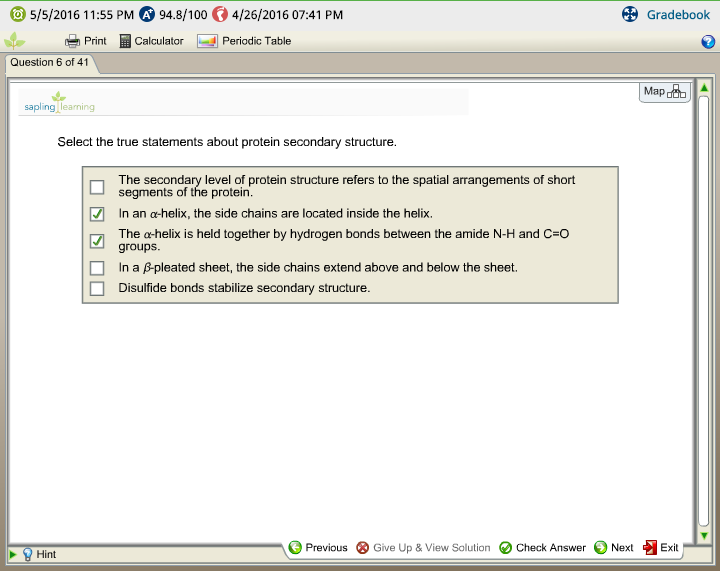 Choose All The Statements That Are True Of Proteins.