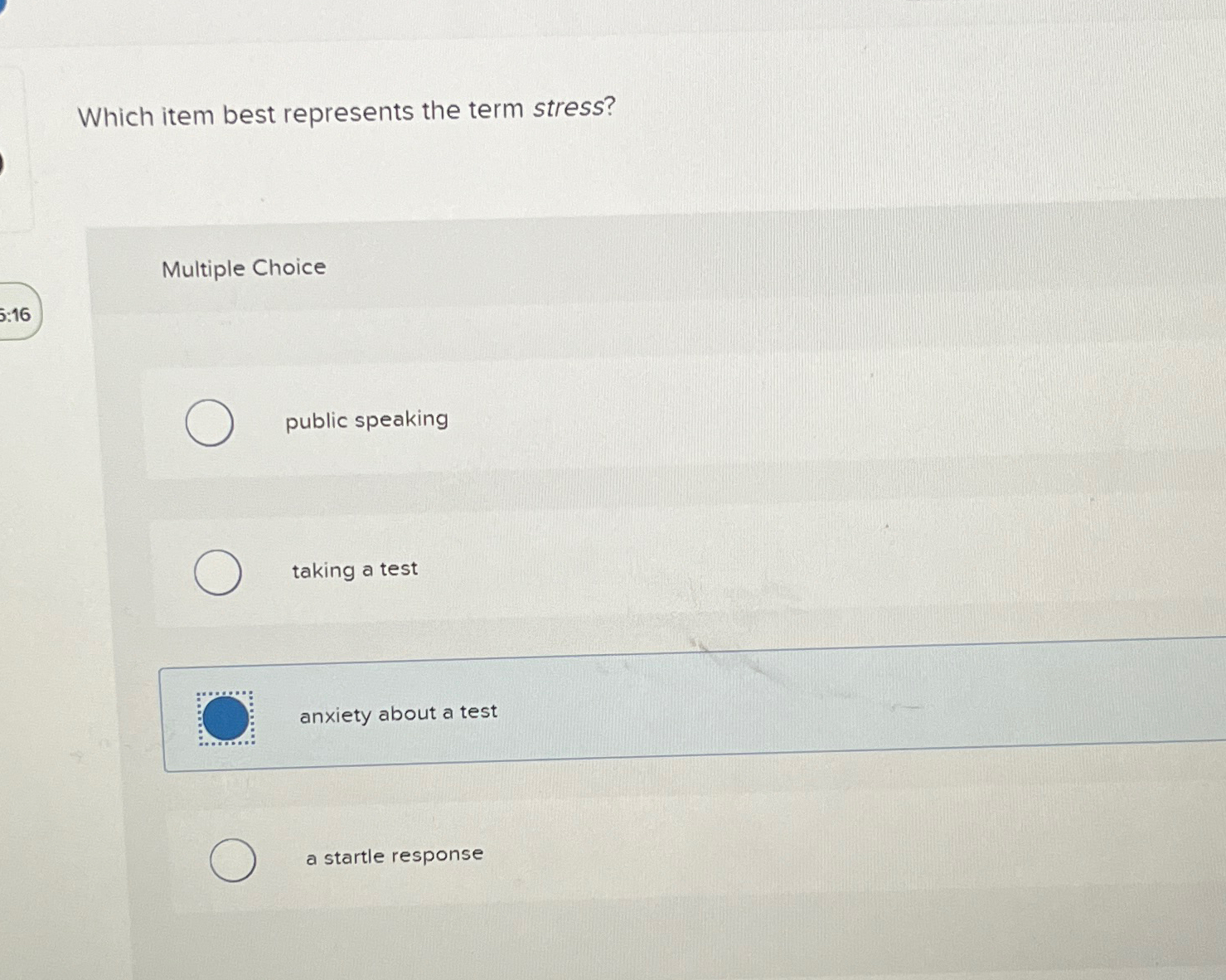 Solved Which item best represents the term stress?Multiple | Chegg.com - Which Item Best Represents The Term Stress