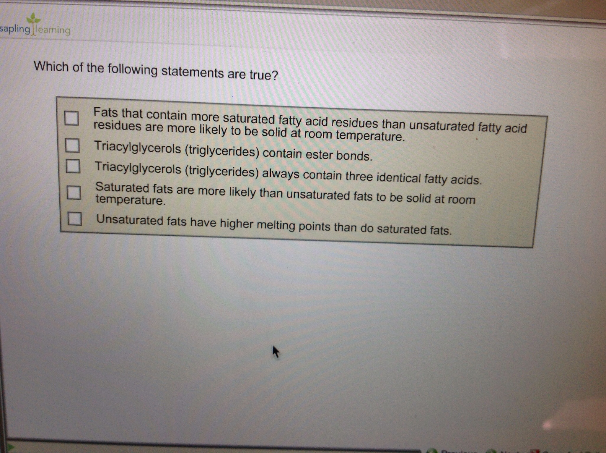 Solved Which of the following statements are true? | Chegg.com - Which Of The Following Statements Is True Of A Database