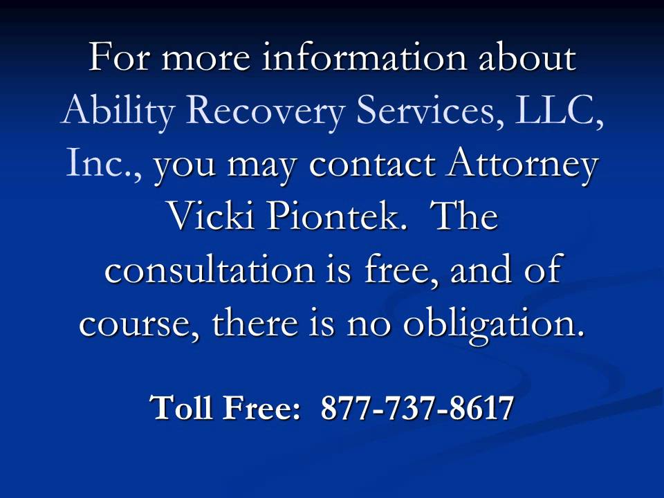 Stop Ability Recovery Services, LLC! Call 877-737-8617 for legal help - Ability Recovery Services Llc Phone Number