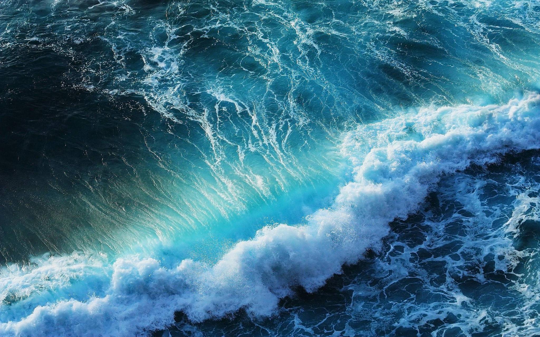 Stunning Ocean Waves Wallpaper HD for your desktop Free Download - Wave Ice Cream And Coffee Menu