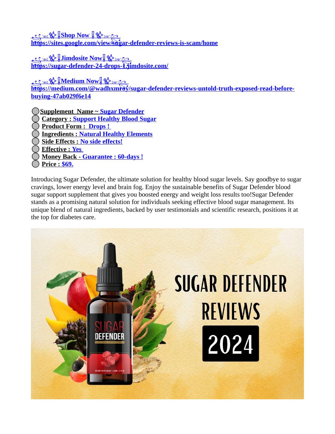 Sugar Defender Reviews – (I’ve Tested) – My Honest Experience! | PDF to - Sugar Defender Com Reviews Consumer Reports