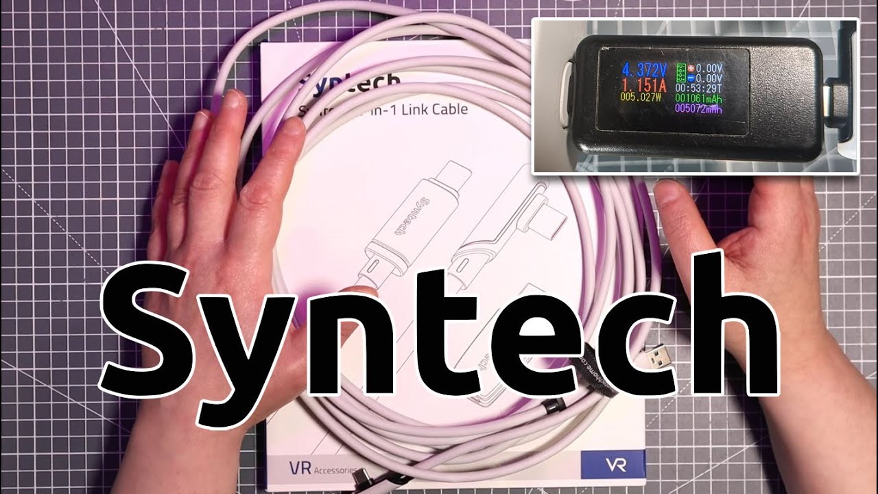 Syntech 2-in-1 Link Cable [REVIEW] USB/Thunderbolt tested on Quest 3 - Syntech Link Cable 16ft With Fast Charging